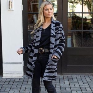 Zebra sweater cardigan size extra small/ small
